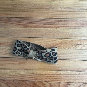 Cheetah knit headband